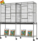 GobekUsa Spacious Double Bird Cage with Breeding Dividers