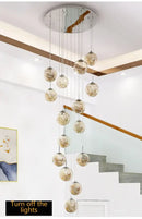 GobekUsa Spiral Crystal Ball Chandelier Light - Free Shipping