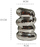 GobekUsa Spiral Mosaic Vase for Creative Flower Arrangements