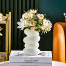 GobekUsa Spiral White Vase for Home Decor