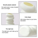 Modern sculptural spiral white vase living room ceramic decor by Decorbites