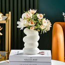 GobekUsa Spiral White Vase for Home Decoration