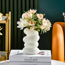 GobekUsa Spiral White Vase for Home Decoration