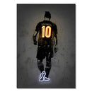 Zlatan ibrahimovic orange and blue sports stars neon wall art bedroom by Decorbites