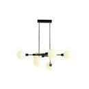 GobekUsa Sputnik Hanging Island Light - Minimalist Glass Ball Pendant for Dining Room