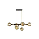 GobekUsa Sputnik Hanging Island Light - Minimalist Glass Ball Pendant for Dining Room