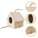 Light wooden bird house nesting box garden feature with perch by Decorbites