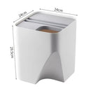 GobekUsa Stackable Trash Can with Lid Kitchen Waste Bin Bathroom Plastic Paper Basket