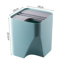 GobekUsa Stackable Trash Can with Lid Kitchen Waste Bin Bathroom Plastic Paper Basket
