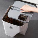 GobekUsa Stackable Trash Can with Lid Kitchen Waste Bin Bathroom Plastic Paper Basket