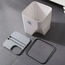GobekUsa Stackable Trash Can with Lid Kitchen Waste Bin Bathroom Plastic Paper Basket