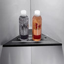 Modern stainless steel silver corner shower shelf bathroom caddy by Decorbites
