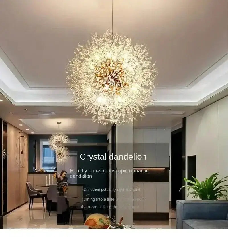 GobekUsa Starry Sky Crystal Pendant Light Fixture, photo 6 of 20
