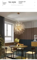 GobekUsa Starry Sky Crystal Pendant Light Fixture
