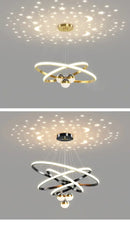 GobekUsa Starry Sky LED Chandelier for Living Room