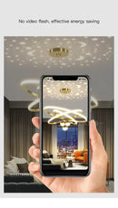 GobekUsa Starry Sky LED Chandelier for Living Room