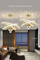 GobekUsa Starry Sky LED Chandelier for Living Room