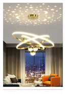 GobekUsa Starry Sky LED Chandelier for Living Room