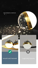 GobekUsa Starry Sky LED Chandelier for Living Room