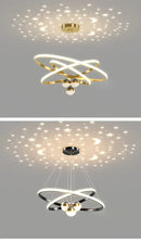 GobekUsa Starry Sky LED Chandelier for Living Room