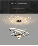 GobekUsa Starry Sky LED Chandelier for Living Room