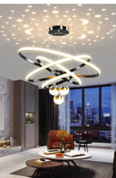 GobekUsa Starry Sky LED Chandelier for Living Room