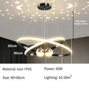 GobekUsa Starry Sky LED Chandelier for Living Room