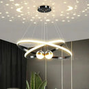 GobekUsa Starry Sky LED Chandelier for Living Room
