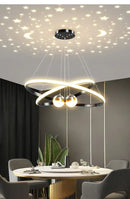 GobekUsa Starry Sky LED Chandelier for Living Room
