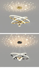 GobekUsa Starry Sky LED Chandelier for Living Room