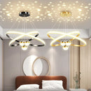 GobekUsa Starry Sky LED Chandelier for Living Room