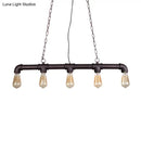 GobekUsa Steampunk Island Pendant with 5 Lights - Industrial Style Ceiling Light for Dining Room in Black/Bronze/Copper