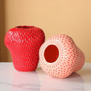 GobekUsa Strawberry Cartoon Ceramic Vase for Kids Room