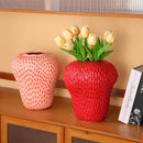 GobekUsa Strawberry Cartoon Ceramic Vase for Kids Room