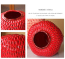 GobekUsa Strawberry Cartoon Ceramic Vase for Kids Room