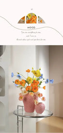GobekUsa Strawberry Cartoon Flower Vase for Home Décor
