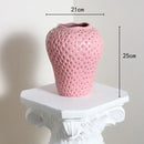 GobekUsa Strawberry Cartoon Flower Vase for Home Décor