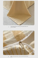 GobekUsa Striped Quilt Set with Pillowcases and Sheet