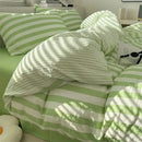 GobekUsa Striped Quilt Set with Pillowcases and Sheet