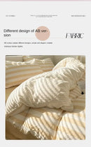 GobekUsa Striped Quilt Set with Pillowcases and Sheet