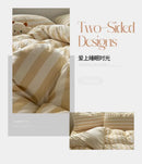 GobekUsa Striped Quilt Set with Pillowcases and Sheet