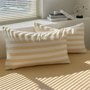 GobekUsa Striped Quilt Set with Pillowcases and Sheet