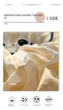 GobekUsa Striped Quilt Set with Pillowcases and Sheet