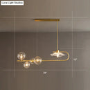 GobekUsa Stylish Brass Finish Postmodern Suspension Lamp with Glass Shade - Creative Island Light featuring Ball and Lotus Leaf Design