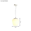 GobekUsa Stylish Nordic Pendant Light with Opal Glass - Ideal for Office and Kitchen Island