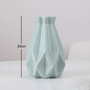 Pastel geometric plastic flower vase for living room decor