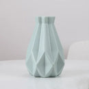 Pastel geometric plastic flower vase for living room decor