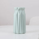 Pastel geometric plastic flower vase for living room decor