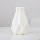 Pastel geometric plastic flower vase for living room decor
