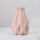 Pastel geometric plastic flower vase for living room decor